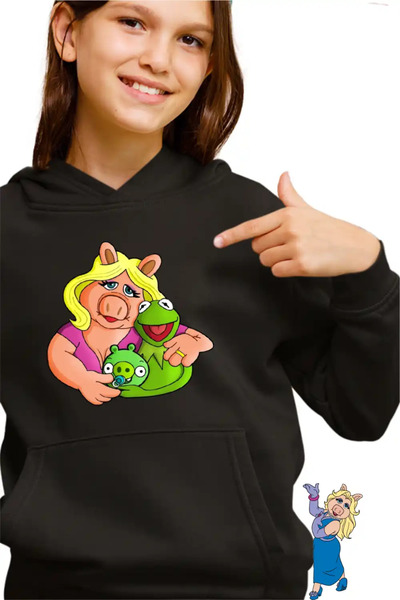 OEM Hanorac Copii Fete The Muppets Kermit the Frog Miss Piggy