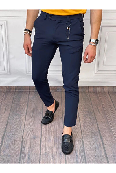 MODEFENDİ Pantaloni din țesătură subțire din bumbac și lycra