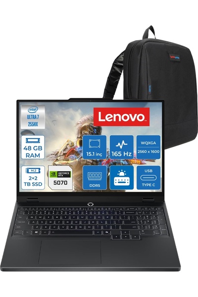 LENOVO Legion 5 15IAX10 Intel Core Ultra 7 255HX Ddr5 48GB 2tb Ssd+2tb SSD RT...