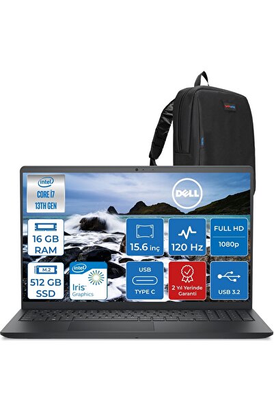 Dell Vostro 3530 Intel Core I7-1355U 16GB 512GB SSD Intel Iris Xe 15.6 Inç 12...