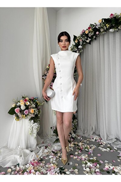 conconmoda Xaes Düğme Detaylı Elbise