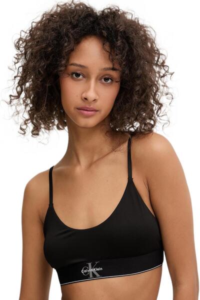 Calvin Klein Kadın Siyah Desteksiz Bralet Sütyen LV00QF8814