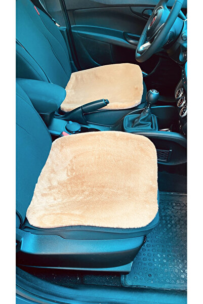 Twin Store Soft Furry Plush Car Seat Protector Cushion Front 2& # 39Li Brown