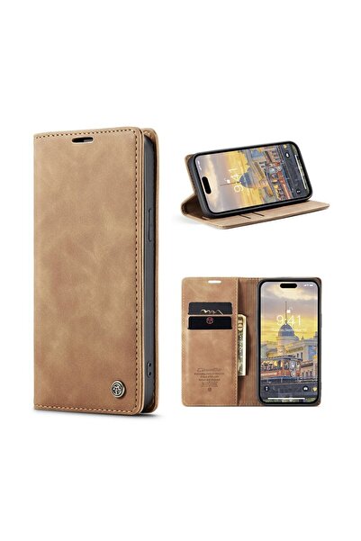 Caseme 013 Retro Θήκη Βιβλίο Brown (Apple iPhone 15 Pro)