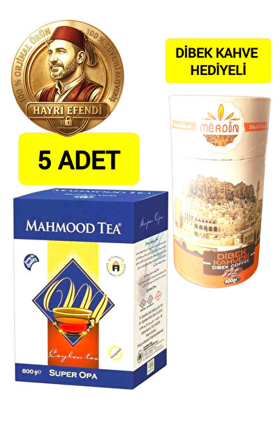 Mahmood Tea CEYLON DÖKME SİYAH ÇAY 5 ADET + DİBEK KAHVE HEDİYESİ