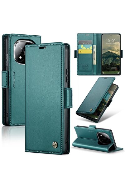 Caseme 023 Luminus Θήκη Πορτοφόλι Green (Xiaomi Redmi Note 14 Pro 5G/Poco X7 5G)