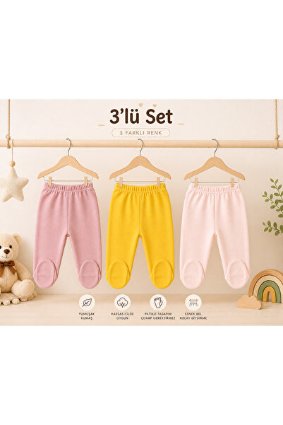 Minimissbaby Minimiss Baby 3-Pack Newborn Baby Diaper Set with Booties – Powd...
