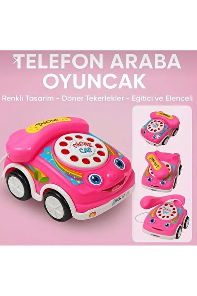 ERTOYS STORE Çevirmeli Arabalı Oyuncak Telefon-sevimli gülen nostaljik telefo...