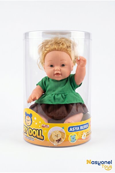 NASYONEL TOYS Asya Bebek Oyuncak Bebek Yeşil Elbise