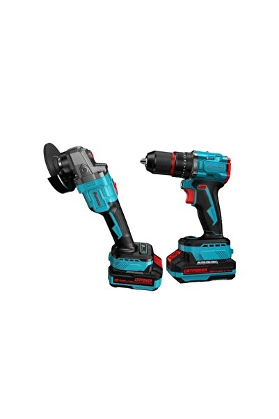 öznet Cat Power Catpower E1030 Kömürsüz Li-on Akülü 2 li Kombo Set - Matkap v...