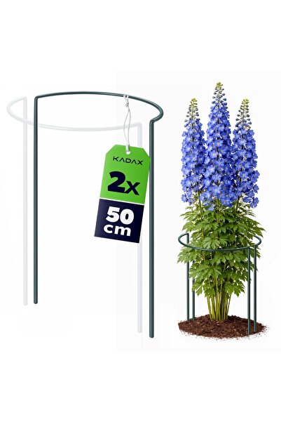KADAX Țăruș de grădină, semicircular, 50 cm, oțel, verde, 2 buc.