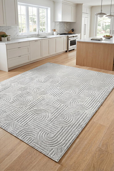 Raschel Carpet Bohem Mutfak Halısı Yıkanabilir Leke Tutmaz Modern Sisal Açık ...