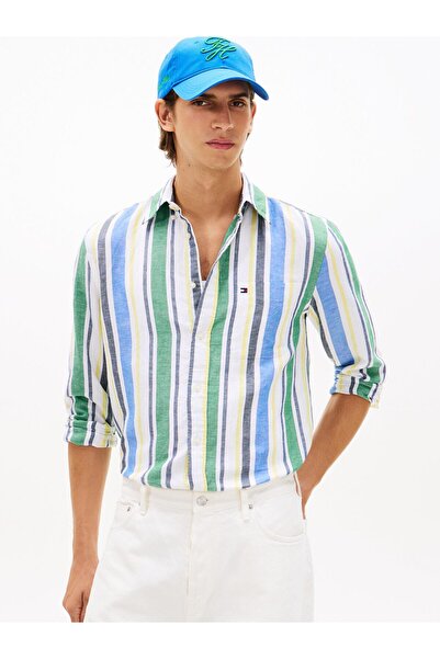 Tommy Hilfiger LINEN BLEND BOLD STP SHIRT