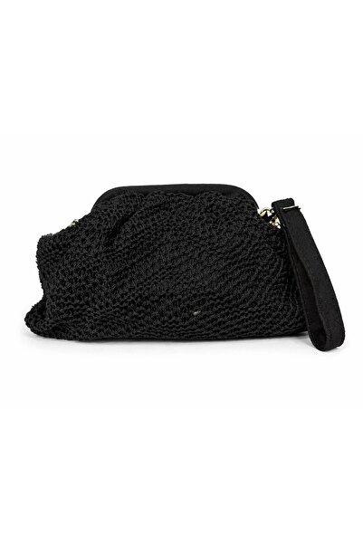 PaminBags Aksesuar Örme Kumaşlı Burslu Zincirli Çanta PMN0031