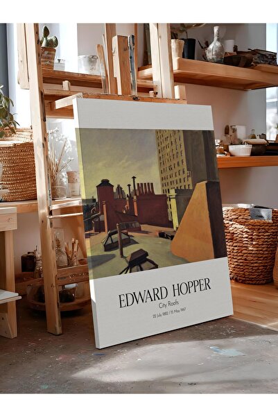 Postifull Edward Hopper - City Roofs, Canvas Print, Art Series No:110174