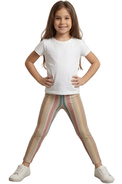 United Fabrics Patterned Children's Leggings - Striped Patterned Girls' Leggi...