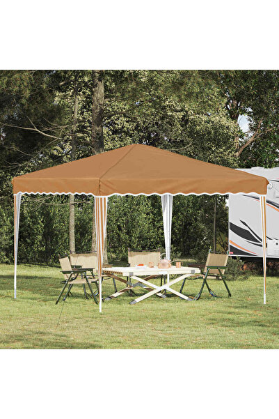 vidaxl Cort de Petrecere Pop-up Bej 288 x 288 x 245 cm Material Oxford
