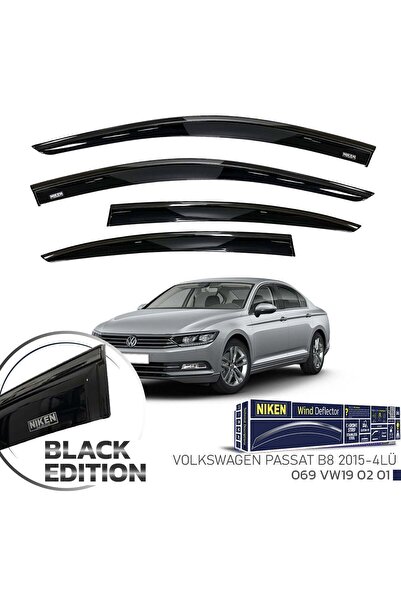 Niken Volkswagen Passat B8 Cam Rüzgarlığı Siyah Kromlu 2015- 4'Lü