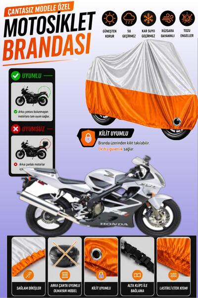 Cemku Twin Top Gray - Bottom Orange Honda Cbr 600 F Sport Compatible Engine C...