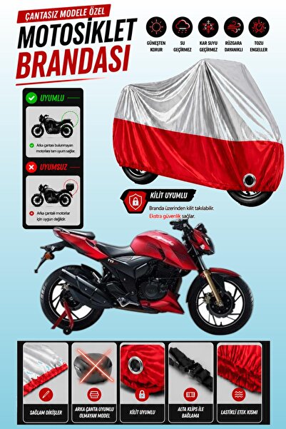Cemku Twin غطاء محرك متوافق مع TVS Apache RTR 200 باللون الرمادي من الأعلى وا...