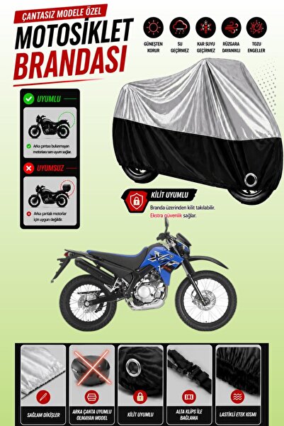 Cemku Twin غطاء محرك متوافق مع ياماها XT 125 R باللون الرمادي من الأعلى والأس...