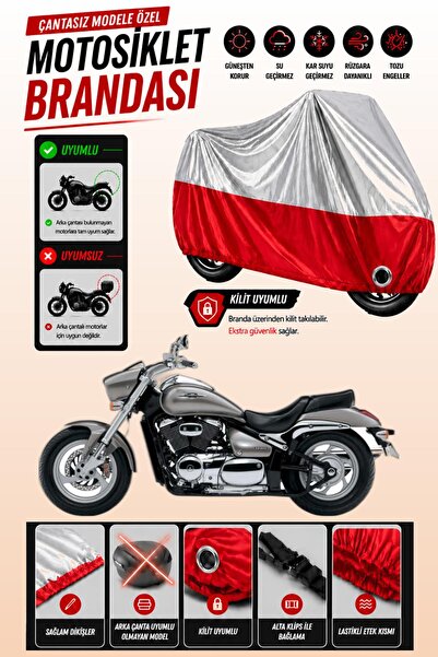 Cemku Twin غطاء محرك متوافق مع سوزوكي VZ 800 إنترودر M800 باللون الرمادي من ا...