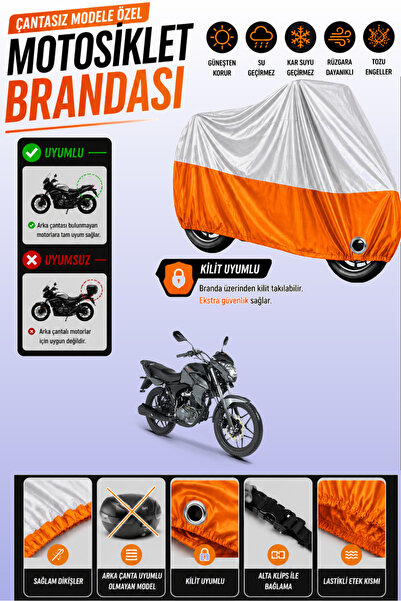 Cemku Twin غطاء محرك متوافق مع RKS 125R باللون الرمادي من الأعلى والبرتقالي م...