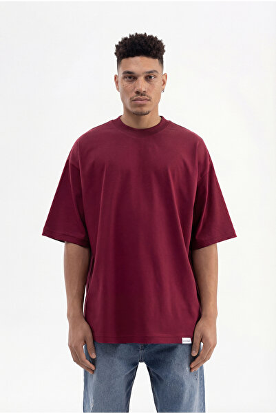 Machinist Men's Basic Super Cotton Oversize T-Shirt Cherry