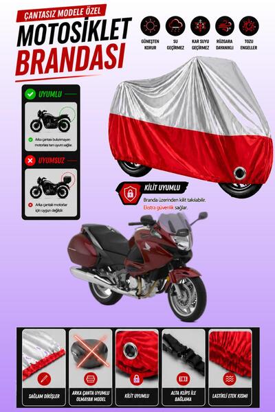 Cemku Twin Top Gray - Bottom Red Honda Nt 700 V Deauville Abs Compatible Engi...