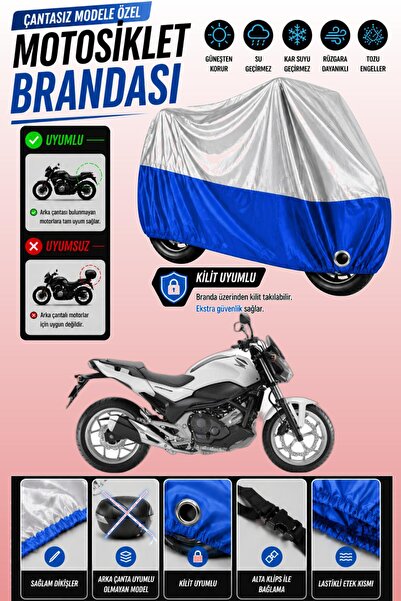 Cemku Twin Top Gray - Bottom Blue Honda Nc 750 S Dct Compatible Engine Cover,...