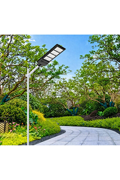 kialed 300W Solar LED Sokak Lambası Sensörlü Kumandalı 6500K Beyaz Dış Mekan ...