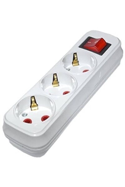 FOXMAG24 Extension cap with 3 sockets, 16A, 250V, with switch, white