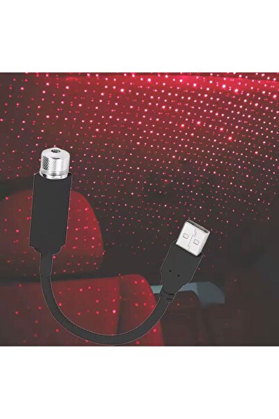 genric لمبة ليزر نجوم باللون الاحمر USB للسيارة والمنزل – أجواء فخمة بضغطة واحدة
