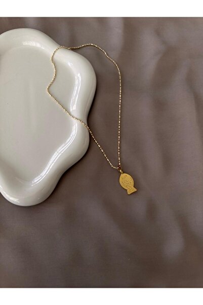 Twelve Gold Color Necklace with Fish Detail