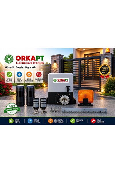 ORKA ORKAPT 1000 Otomatik Sürgülü Yana Kayar Bahçe Garaj Kapı Motoru ( Kit Pa...
