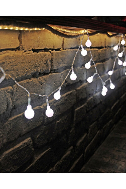 BAKBURAYA YAPAY ÇİÇEKÇİLİK 5 Metre Fişli Dekoratif Top Led Işık Süs Led Işıkl...