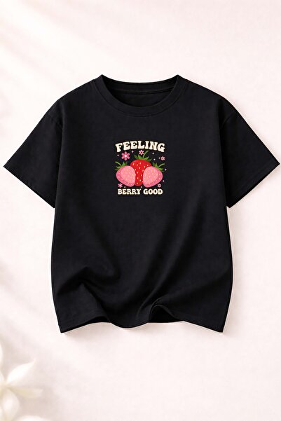 herkesemoda Tricou de damă din bumbac cu decolteu rotund și imprimeu Feelıng ...