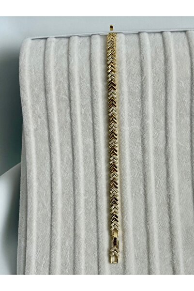 Emine seker jewelry Kadın Taşlı Kılçık Desenli Bileklik