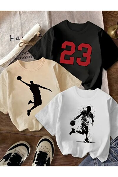 ELAN WEAR تي شيرت للأطفال مكون من 3 قطع للجنسين من القطن مطبوع عليه تصميم مري...