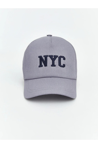 LC Waikiki Gray Nyc Embroidered Boy's Cap Hat