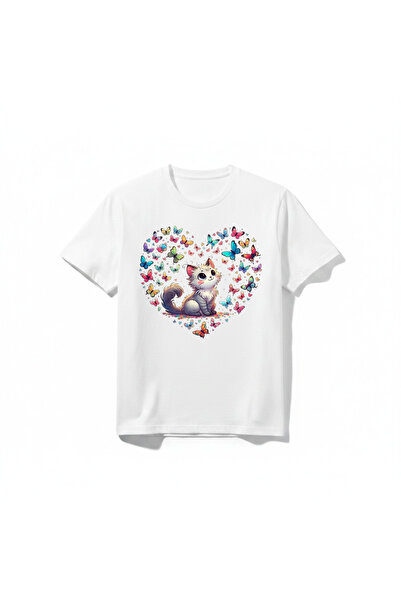 URBANTRENDSTORE Cat Butterfly Themed Unisex Girls' Boys' Cycling Round Neck B...