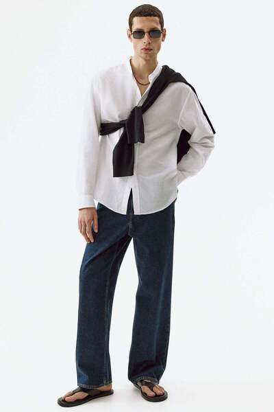 H&M Relaxed Fit Linen-blend shirt