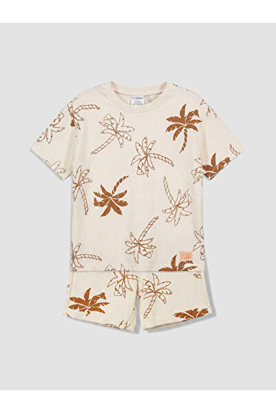 LC Waikiki Esvab • Modern & Distinctive Palm Tree Embroidered Boys' T-Shirt a...
