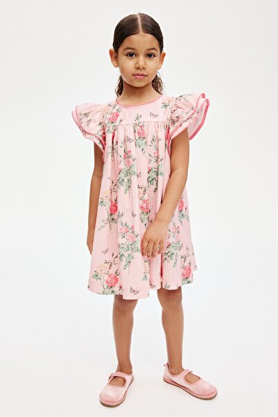 H&M Pamuklu Gofre Elbise