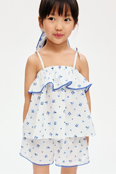 H&M 2 Parçalı Pamuklu ve Baskılı Set