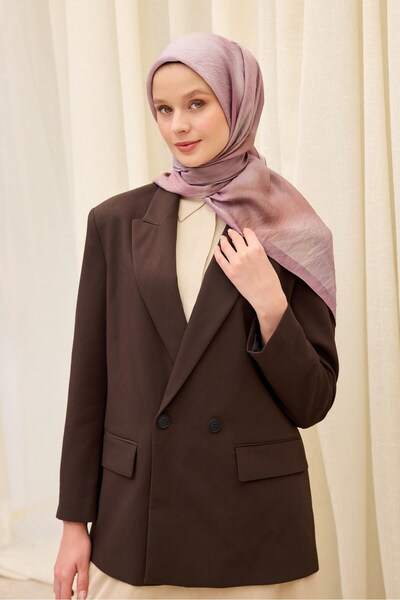 Silk Home وشاح فيلورا بنمط ضبابي أرجواني فاتح 90×90