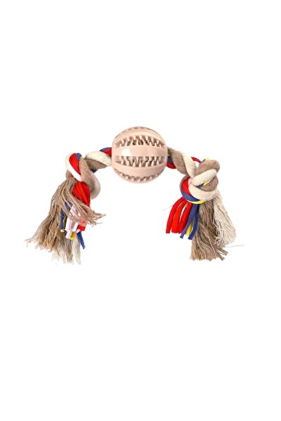 OEM Jucărie pentru câini, Frânghie cu minge, Maro, 32CM
