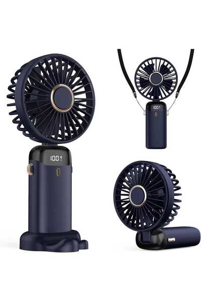 casno Taşınabilinir Mini Klima Led Göstergeli Şarjlı El Fanı Vantilatör 5 Kad...