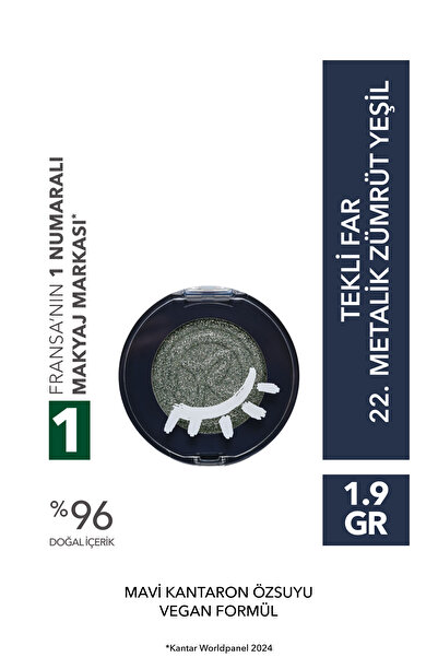 Yves Rocher Tekli Far-22.Metalik Zümrüt Yeşil-2g- Vegan
