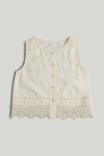 MOTHERCARE بلوزة كروشيه كريمية اللون